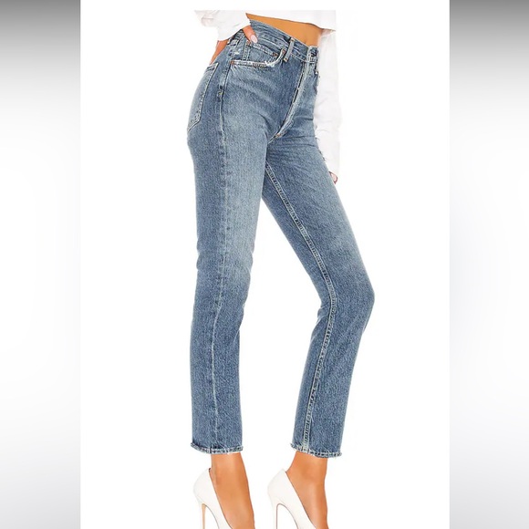 Agolde Riley High Rise Crop, Frequency, 26 - Picture 2 of 7